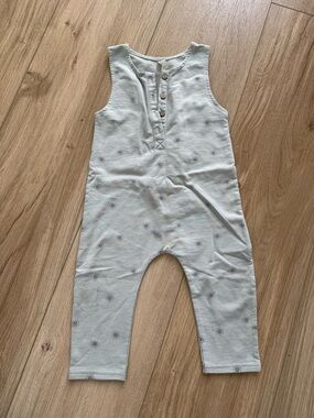 Rylee + Cru Lightweight Knit Romper in Light Gray